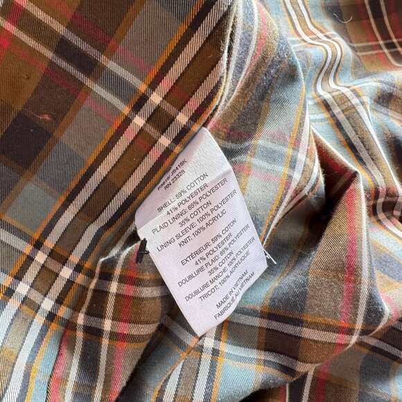 Pendleton Red Waterproof Hooded Plaid Lined Rain Jacket sz L - Picture 11 of 13